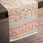 Maison d' Hermine Table Runner 100% Cotton Double Layer Table Runners 72 inches Long for Thanksgiving Christmas Decorations Home Kitchen Dining Party Wedding (Nila, 14.5" x 72")