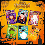 24 Sheets Halloween Stickers, Make Your Own Halloween Stickers for Kids, Halloween Party Favors, Halloween Crafts for Kids Trick or Treat Party Supplies