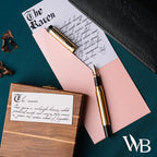 Wordsworth & Black Primori Fountain Pen Set [Stunning Gold]; Medium Nib, Gift Case, 24 Ink Cartridges, Refill Converter, Manual; Journaling, Calligraphy, Smooth Writing Pens; Left and Right Handed