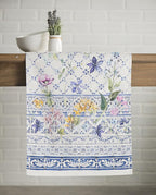 Maison d' Hermine Table Runner 100% Cotton Double Layer Table Runners 108 inches Long Decorative for Home Kitchen Dining Party Baby Shower Wedding Bridal Shower Spring Summer (Faience, 14.50" x 108")
