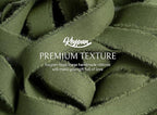 Hunter Green Ribbon 5/8" x 21 Yards with Frayed Fringe Fabric Cotton Ribbons for Gift Wrapping Wedding Invitations Flower Bouquet Baby Shower