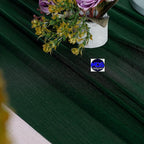 MDS 2 Pack 10ft Chiffon Table Runner 29 x 120 Inches Sheer Wedding Runner Romantic Rustic Table Runner for Wedding Decorations, Birthday Parties, Bridal Shower Party Arch Decor - Hunter Green