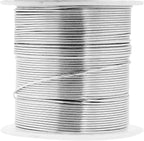 Mandala Crafts 20 Gauge Anodized Aluminum Craft Wire for Jewelry Making - 450 FT Colored Flexible Silver Copper True Blue Brown Red Kelly Green Wire - Bendable for Bonsai Armature Crafting Sculpting