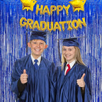 Dark Blue Tinsel Backdrop Streamers - GREATRIL Party Streamers Backdrop Foil Fringe Curtains for Birthdays/Bachelorette/Bridal Shower/Engagement Decorations - 1m x 2.5m - Pack of 2