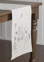 Maison d' Hermine Table Runner 100% Cotton Single Layer Table Runners 108 inches Long Decorative for Home Kitchen Dining Party Baby Shower Wedding Bridal Shower Spring Summer (Flore, 14.50" x 108")