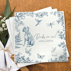 Luxury Personalized Dog Wedding Napkins, Custom Wedding Cocktail Napkins, Blue Floral Cocktail Napkin, Napkin for Pet Lovers, Anniversary, Bridal, Engagement Party, Bridal Shower