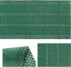 Artoid Mode Dark Green Farmhouse Woven Rustic Hollow Table Runner, Seasonal Holiday Hollow Kitchen Dining Table Decoration for Home Party Decor 12x90 Inch