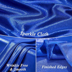 20ftx10ft Royal Blue Sequin Backdrop Curtain Panels for Parties, 4 Panels Wrinkle Free Glitter Photo Backdrop Drapes Shimmer Back Drop Cloth for Wedding Birthday Christmas Photography Background