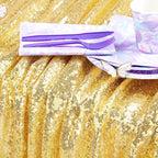QueenDream Sequin Tablecloth - Gold Tablecloth 50x80 Inch Glitter Table Cloth Sequin Party Fabric for Birthday Birdal Baby Shower Wedding