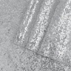 Square Silver Sequin Tablecloth- 50x50 inch, Seamless Sparkle and Glitter Party Table Cloth, Shiny for Wedding Birthday Ceremony Prom Table Decorations