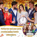 12 Pcs Glitter Noise Makers Metallic Fringed Party Blower for Adults Birthday Graduation New Years Party Favors Supplies (Silver)