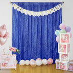 Sugargirl Navy Blue Sequin Backdrop Curtain 2 Panels 2FTx8FT Glitter Navy Blue Background Drapes Sparkle Photography Backdrop for Party Wedding Birthday Wall Decoration