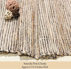 Chardin home Natural Jute Table Runner 13x72 Inch – Vintage Boho Rustic Table Decor – Handwoven Table Runner in Natural Jute and Brown – Farmhouse Dining or Console Table Accent