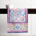 Maison d' Hermine Table Runner 100% Cotton Single Layer Table Runners 108 inches Long Decorative for Home Kitchen Dining Party Wedding Bridal Shower Spring Summer (Indian Floral, 14.50" x 108")