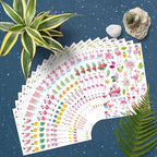Flamingo Tropical Bird Stickers 840 Count Tropical Pink Bird Animal Stickers for Jungle Safari Animal Birthday Invitations Envelopes Summer Party Goodie Gifts Bags Decor Class Rewards