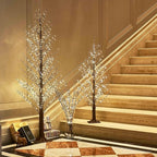 Hairui Lighted Brown Twig Branches Plug in with Dimmer and Timer 32IN 200 LED Fairy Lights, Lighted Willow Branches for Indoor Outdoor Home Room Christmas Decoration (Vase Excluded)
