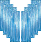 ShinyBeauty Baby Blue Backdrop Curtains 2FTx8FT 8 Pieces Sequin Photo Backdrops Baby Shower Backgrounds Light Blue Shimmer Curtain Panels for Parties,Birthday,Wedding Photobooth Decor