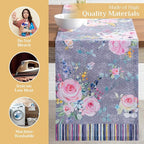 Maison d' Hermine Table Runner 100% Cotton Single Layer Table Runners 72 inches Long Decorative for Home Dining Party Wedding Bridal Shower Spring Summer (Sweet Rose Lavender - Lush, 14.50" x 72")