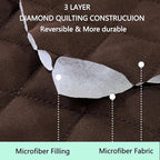 Reversible 4 Seater Sofa Cover 91 Inch Large Couch Cover Furniture Protector(Sofa XX-Large,Chocolate/Beige)
