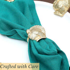 Turkey Bird Gold Napkin Rings Set of -12 for Dinner Parties, Weddings Receptions, Family Gatherings, or Everyday Use - Set Your Style with Daily Use Table Décor Accessories - ALPHA Living HOME