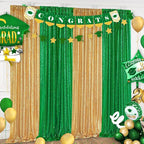 Green Sequin Backdrop Curtains 2 Panels 2FTx8FT Christmas Party Backdrop Glitter Birthday Bridal Wedding Curtains Sparkle Photo Backdrop