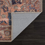 Bloom Rugs Washable 8' x 10' Rug - Beige/Terracotta Traditional Area Rug for Living Room, Bedroom, Dining Room, and Kitchen - Exact Size: 8' x 10'