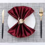 Gold Leaf Napkin Rings Set of 8, Metal Material