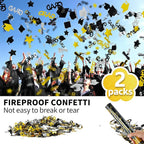 16 inch Graduation Confetti Poppers,Confettis Cannons Bulk with Diploma GRAD Star&Cap Design for Graduation Ceremony Party Favor Supplies,Class Toss Ceremony,Class of 2025 Confetti (2Pack)