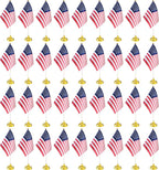 36 Pack USA US Desk Flags,Small Mini American Deluxe Table Flags Set with Stand Base，8.2 x 5.5 inches Miniature Desktop Flag