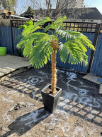 Large Artificial Palm Leaves Palm Fronds Tropical Leaves Areca Palm Branches Palm Leaves with Stem Palm Tree Leaves Faux Palm Leaves for Floral Arrangement Fake Leaves Palm Sunday Decor-Large Leaf