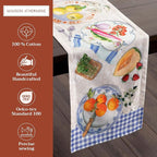 Maison d' Hermine Table runner 100% Cotton Single Layer Table Runners 108 inches long Decorative for Home Kitchen Dining Party Baby Shower Wedding Bridal Shower Spring Summer (Gourmand, 14.50" x 108")
