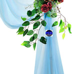 MDS Halloween Chiffon Draping Fabric - 1 Panel, 30" Wide x 100ft Long - Sheer Spooky Arbor & Canopy Drapery for Haunted House Backdrops, Party Ceilings, DIY Costumes & Themed Events - Turquoise