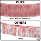 KatchOn, XtraLarge Rose Gold Fringe Banner - Pack of 2 | Rose Gold Backdrop for Bachelorette Party Decorations | Streamers for Birthday Decorations | Fringe Garland for Happy New Year 2026