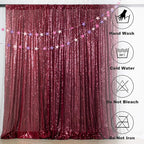 ShinyBeauty Burgundy Sequin Sparkling Backdrop 10x10FT | Photographic Glitter Fabric Backdrop for Wedding Birthday Baby Shower,Party Decor