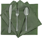 Cloth Napkins 20x20 inch Washable Polyester Dinner Napkins Soft Table Napkins for Wedding Party Dining Banquet(Willow,50PCS)