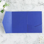 20 PCS Royal Blue Tri-fold Laser Cut Wedding Invitation Pockets for 5x7 Wedding Cards Bridal Shower Engagement Quinceanera Invitation