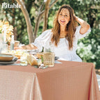 Fitable Rose Gold Sequin Tablecloth for Parties - 2 Pack, 60x102 Inch - Sparkle Glitter Rectangle Tablecloth for 8 Foot Tables, Party Table Overlays for Wedding Baby Shower Photography