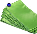 MDS Pack of 100 PCS Satin Chair Sashes Charmeuse Sateen Dining Chair Bows Ribbon Ties Back Sash for Wedding Party Birthday Home Hotel Restaurant Banquet Decoration (7 x 108 Inch, Parrot Green)