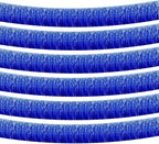 Blue Foil Fringe Garland 10FT 6packs, Metallic Foil Tinsel Fringe Banners for Parade Float Decorations Wedding, Birthday Party Graduation (six Blue)