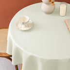 Fitable 2 Pack Beige Round Table Cloth - 60 inch in Diameter - Stain and Wrinkle Resistant Textured Fabric Tablecloth for Dinner, Party, Banquet, Event