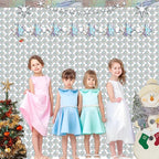 Silver Snowflake Fringe Curtain - GREATRIL Winter Onederland Streamers Backdrop with Sparkling Snowflake for Christmas Birthdays Party Decoration -3.2ft x 6.5ft - 2 Pack