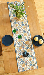 ISAENNE Designer Bohemian Elegant Linen Table Runner 71 Inches Long,Floral Pattern Duable Decor Table Runners for Dining Tables,Thanksgiving,Kitchen Tables,Christmas,12"*71"-Estevan B