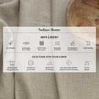 Solino Home Linen Tablecloth for Rectangle Tables 60 x 120 Inch - Classic Hemstitch 100% Pure Linen Aqua Blue Table Cloth - Machine Washable Cloth Tablecloth for Christmas, Holiday