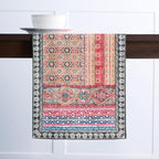Maison d' Hermine Table Runner 100% Cotton Single Layer Table Runners 108 inches Long for Thanksgiving Christmas Decorations Home Kitchen Dining Party Wedding (Ispahan, 14.5" x 108")