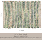 Chardin Home Natural Jute & Green Placemats, Set of 4 – Rustic Handmade Boho Table Mats, 13x19 Inch Dining Table Placemats for Kitchen, Everyday Meals, Holidays, Farmhouse or Modern Table Décor
