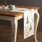 Maison d' Hermine Table Runner 100% Cotton Single Layer Table Runners 36 inches Long for Thanksgiving Christmas Decorations Home Kitchen Dining Party Wedding (Mountain Life, 14.5" x 36")