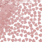 Rose Gold Love Heart Table Confetti - Valentines Day Bachelorette Party Foil Metallic Sequins Wedding Engagement Anniversary Just Married Birthday Party Sprinkles Decorations, 60g