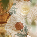 patdrea Designer Linen Tablecloth for Square Table,Vintage Durable Floral Pattern Table Cloth,Dacorative Cover for Kitchen Dining,Parties Christmas,Thanksgiving,Party,67"x67"-Cornflowers