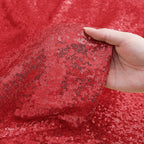 Sugargirl Red Sequin Backdrop Curtain 4 Panels 2FTx8FT Glitter Red Background Drapes Sparkle Photography Backdrop for Party Wedding Birthday Wall Decoration
