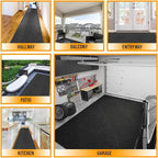 Ottomanson 2'7" x 40' Hallway Runner with Scraper Pile - Extra Durable Non-Slip Rug Mat for Indoor & Outdoor Use - Ideal for Kitchen, Entryway & Garage - High-Traffic Carpet, Black